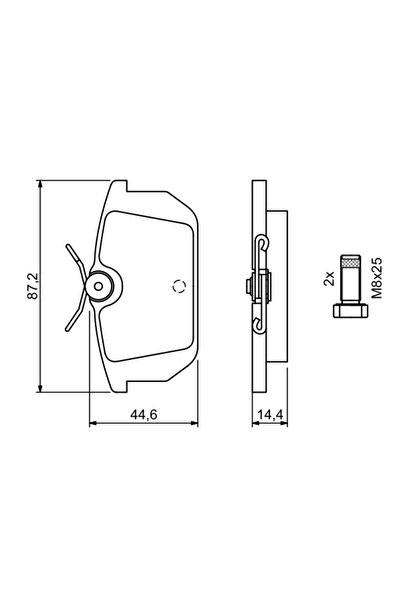 Bosch Комплект накладки дискови спирачки Alfa Romeo 155/33 Fiat Croma/Tipo/Uno