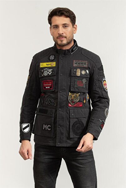 Replay Erkek Siyah Arma Detaylı Mont