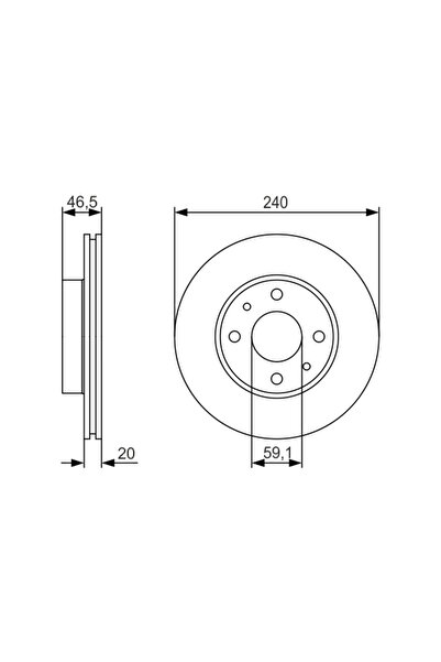 Bosch Спирачен диск Fiat Albea/Palio