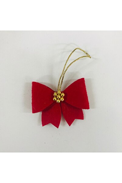 Add Keçe Fiyonk Yılbaşı Ağacı Süsü 5'li Paket Kırmızı