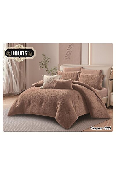 HOURS Harbir Luxury Winter Bedspread, 6 Pieces, Velvet on Fur for Luxury Title