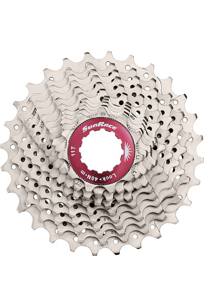 Other Caseta SunRace CSRX11, 11-34T, 11 viteze, argintiu-roșu