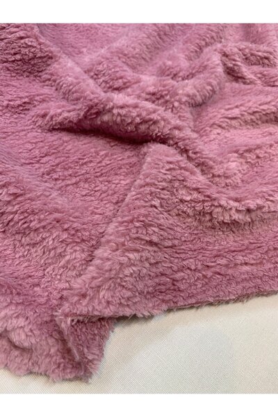 Yiğit Kumaş Pink Welsoft Fabric Double Sided - Soft and Fluffy Texture