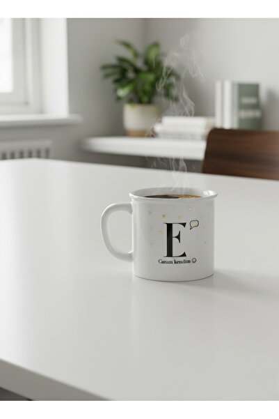 Elista كوب بورسلين مع حرف 250 مل E