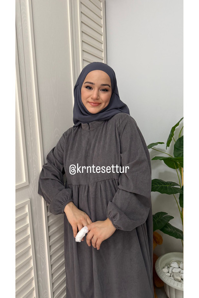 Hijab KADİFE ELBİSE TESETTÜR KIŞLIK