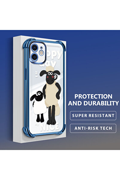 ucuc حافظة شفافة متوافقة مع هاتف iPhone 12 مضادة للسقوط، حماية من السيليكون ا...