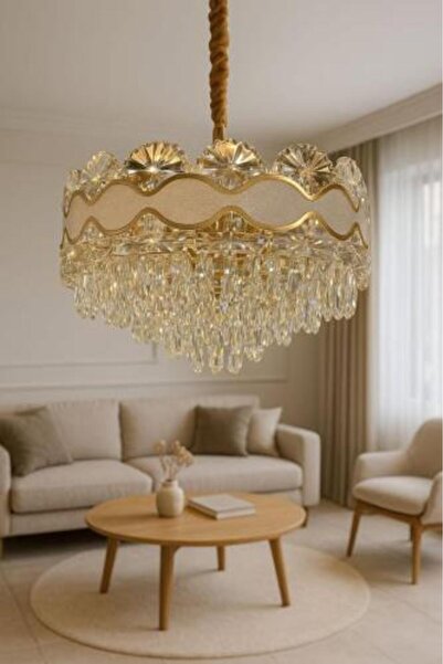 genric Luxury crystal chandelier with E14 bulb base — available in two sizes (60 cm, 50 cm)