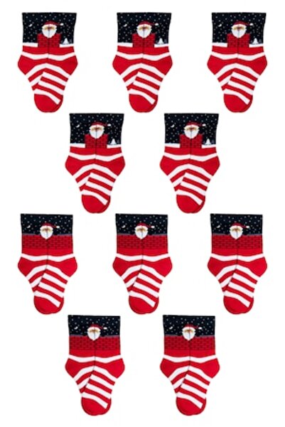 Overall CHRISTMAS GIFT SET- Set of 10 plush Christmas socks for men, Multicolor