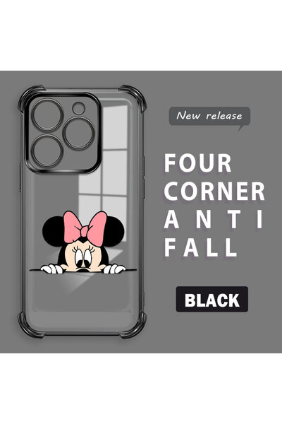 ucuc حافظة متوافقة مع هاتف Infinix Hot 40i مصنوعة من السيليكون الشفاف بأربعة ...