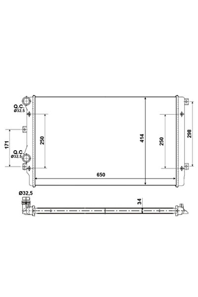 E-KRAFT Radiator Racire Motor Audi A3 Seat Altea/Leon/Toledo 3