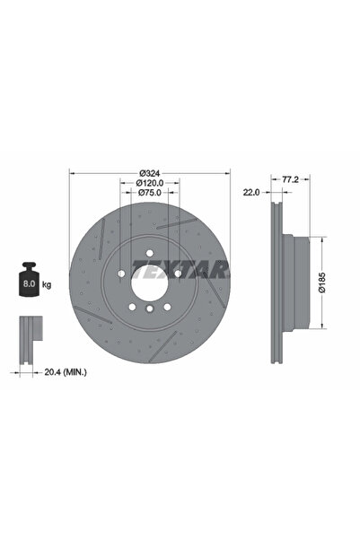 TEXTAR Disc Frana Bmw 1