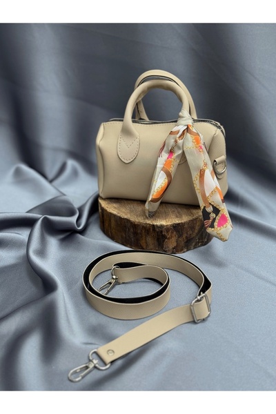 BENAHOLL حقيبة يد نسائية صغيرة من ليورين بتفاصيل شال - DN0003 بيج