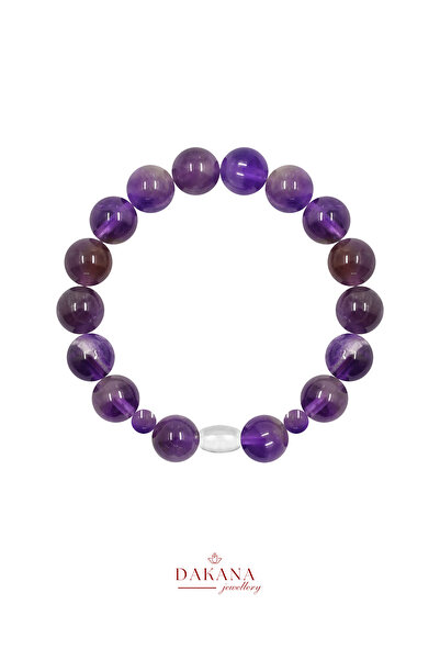 DAKANA JEWELLERY Certified Amethyst Stone Aries Zodiac Sign Men's Natural Sto...