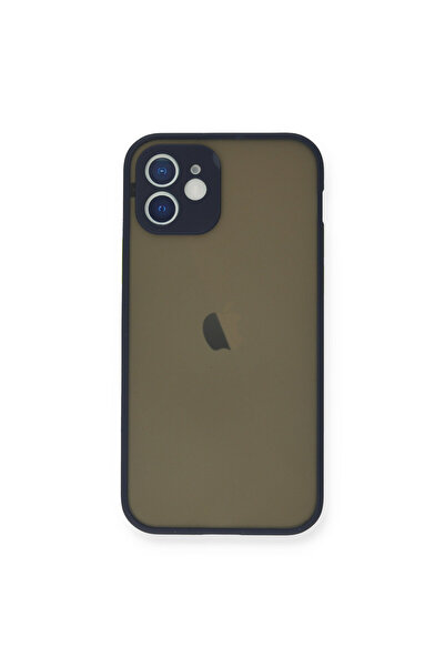 AKSEFİZZ iPhone 12 Mini Uyumlu Kılıf Mat Buzlu Şeffaf Ince Tasarımlı Kapak