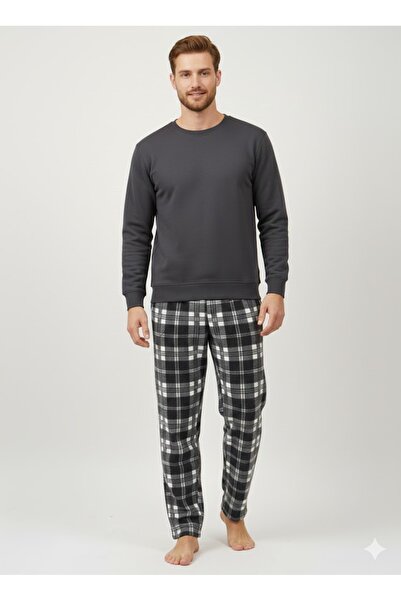 Estiva Stretchy Thick Fleece Single Pajama Bottoms with Pockets