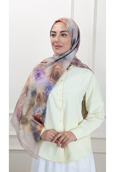 locella Desenli Kraş Şal Bej-3