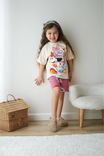 jeliboomkidswear ДЕТСКИ КОМПЛЕКТ КЪСИ ПАНТАЛОНИ ЗА МОМИЧЕ