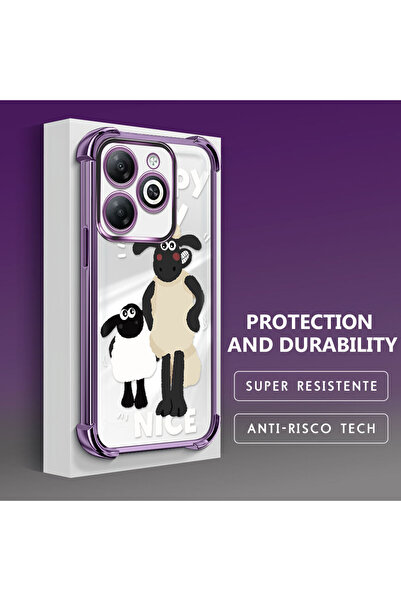 ucuc حافظة متوافقة مع هاتف Infinix Hot 40i، حافظة شفافة مضادة للسقوط، حماية س...