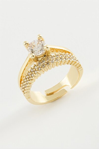 Marsilyan Single Zircon Stone Ring Ilkel-Bjt940
