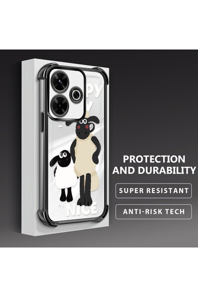 ucuc جراب شاومي ريدمي 13 متوافق مع شبكة الجيل الرابع، غطاء شفاف مضاد للسقوط، ...