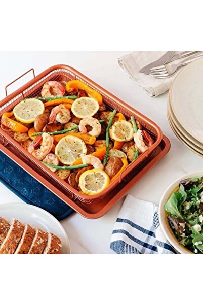 Generic Non-stick crispy snack tray, copper color