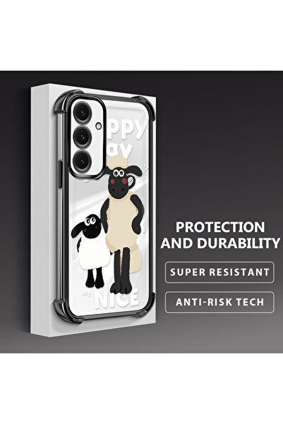 ucuc حافظة شفافة متوافقة مع هاتف سامسونج جالاكسي S24 Fe مضادة للسقوط، حماية س...