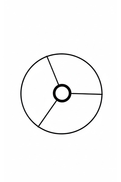CASA NESTİ 30 cm Lambader Abajur İskeleti halka teli tel