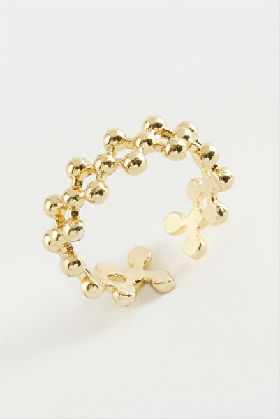 Bijuteri Net خاتم معدني على شكل زجزاج