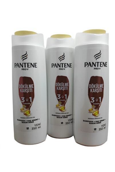 Pantene Pro-V شامبو مضاد للتساقط 3 في 1 سعة 350 مل × 3 قطع