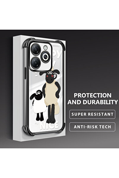 ucuc حافظة متوافقة مع هاتف Infinix Hot 40i، حافظة شفافة مضادة للسقوط، حماية س...