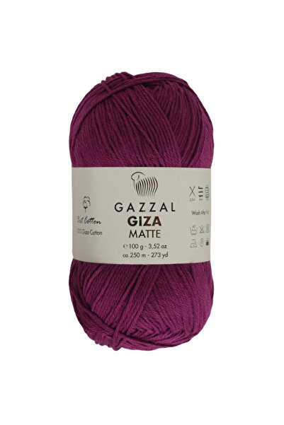 Gazzal Giza Matte 100% Mercerized Cotton – 100 g 250 m Fine Matte Knitting Ya...