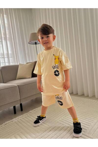 jeliboomkidswear Boys' Pokemon Shorts Suit