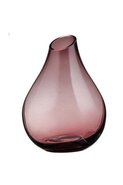 AB HOMES Διακοσμητικό γυάλινο βάζο μοβ, σχήμα σταγόνας, Ø13x17 cm – Χρωματικό...