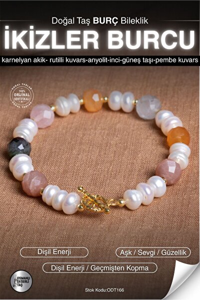 OSMANLI DEĞERLİ TAŞ SERTİFİKALI Akik-Kuvars-Anyolit-İnci-Güneş taşı İkizler B...