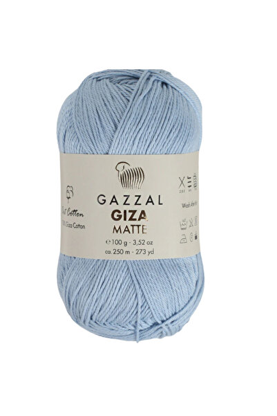 Gazzal Giza Matte 100% Mercerized Cotton – 100 g 250 m Fine Matte Knitting Ya...