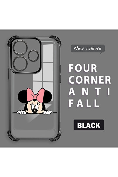 ucuc حافظة شفافة متوافقة مع هاتف Xiaomi Redmi 13 4G مصنوعة من السيليكون بأربع...