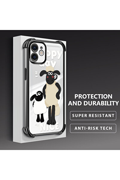 ucuc حافظة شفافة متوافقة مع هاتف iPhone 12 مضادة للسقوط، حماية من السيليكون ا...