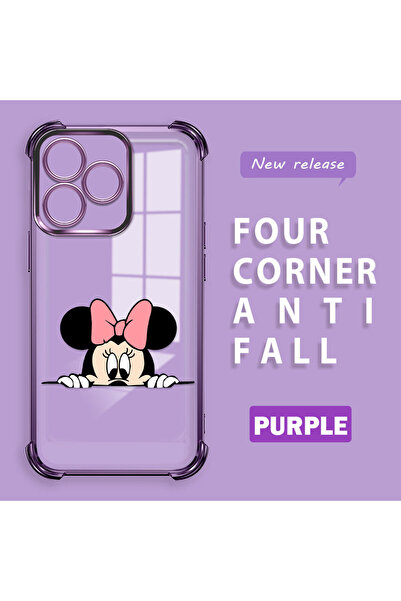 ucuc جراب Realme Note 50 4G متوافق مع السيليكون الشفاف ذو أربعة زوايا سميكة م...