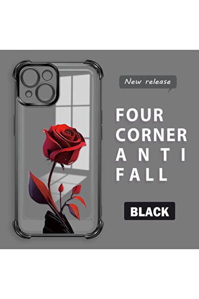 ucuc غطاء سيليكون شفاف متوافق مع آيفون 15، يمتص الصدمات من أربع زوايا ويمنع ا...