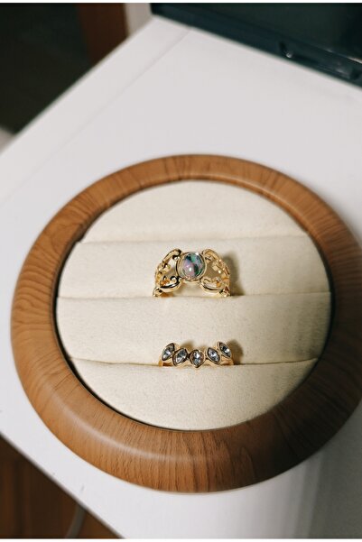 Mimoza Accessories 2 قطعة من خواتم الفتيات/النساء ذات الطراز العتيق/البوهيمي