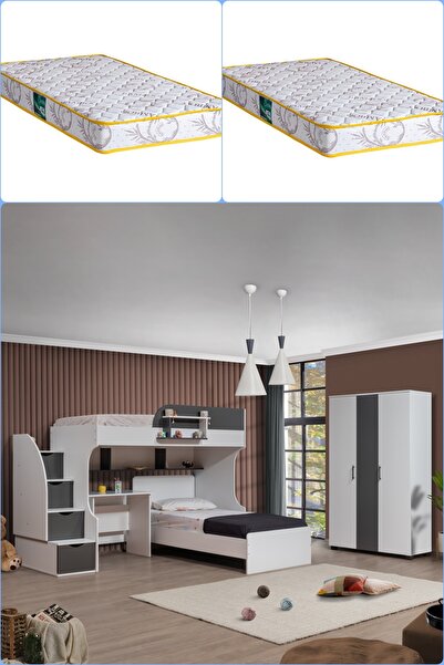 Setay Ranza, Aura Ranza Karyola Masa 3 Kapaklı Dolap + 2 Comfort Yatak