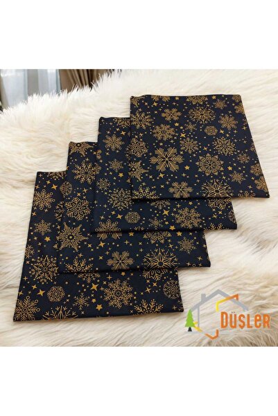 DÜŞLER EV TEKSTİLİ 4 قطع من أغطية الوسائد المزخرفة لرأس السنة الجديدة، غطاء و...