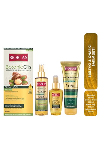 Bioblas Botanic Oils Argan Besleyici & Onarıcı Bakım Seti