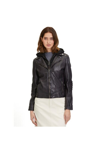 mauritius Geaca de Piele Dama Mov Inchis GWFlura XXL