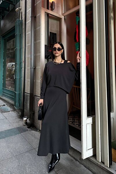 eBaa fashıon BLUZLU UZUN ELBİSE