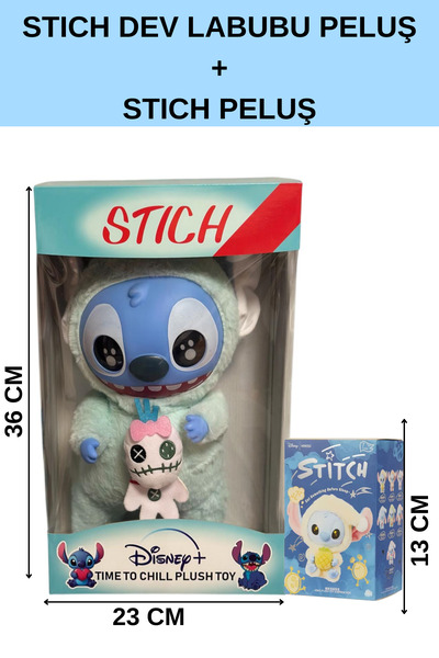 Pofika Stitch Peluş Koala Dev Oyuncak +Stich Sürpriz Paket Pelüş İkili Fırsat Paketi