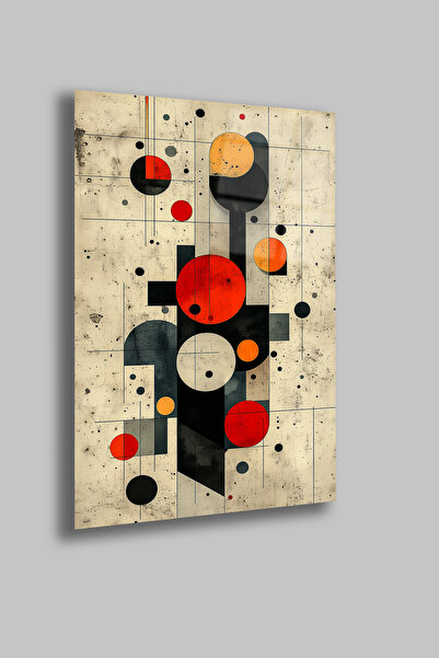 gxe.art Minimal geometric în alb-negru |   Placă de sticlă temperată de 4 mm ...