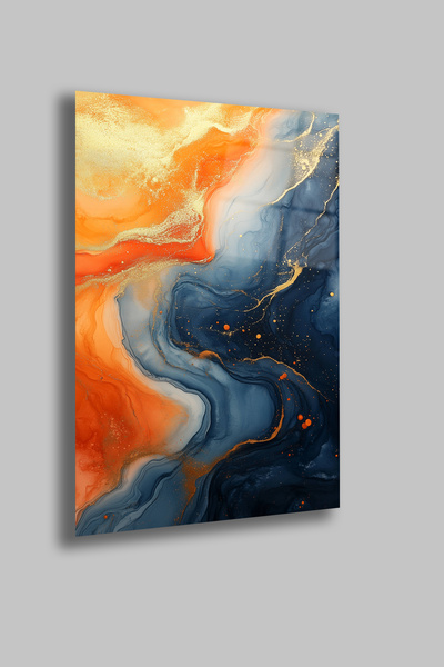 gxe.art Abstract Watercolor Pattern |   4mm Tempered Glass Table |   Uv Print...