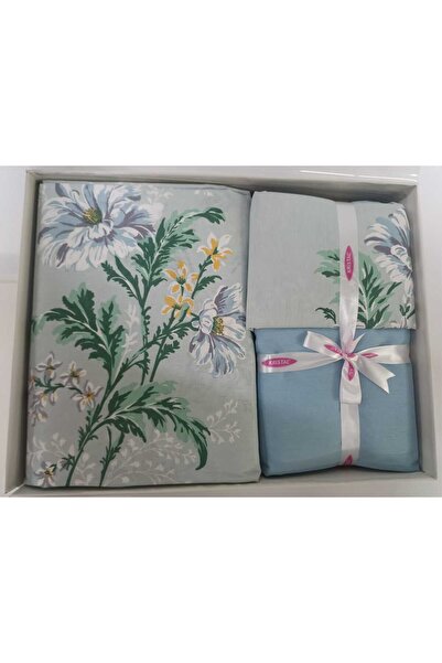 Kristal nevresim takmı flora mint