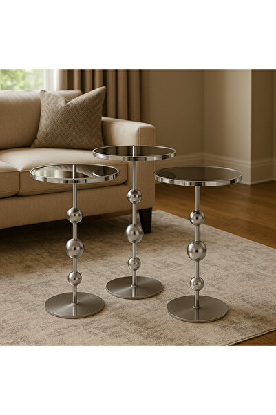 alkametal küreli yan sehpa